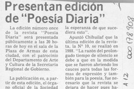 Presentan edición de Poesía Diaria