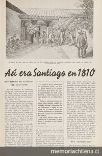 Así era Santiago en 1810