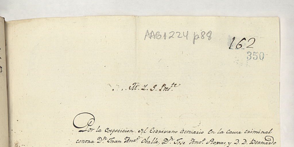  [Carta] 1810 Ago. 23, Santiago [al] S[eñ]or d[o]n Mateo Toro Sambrano, Precidente y Capitan G[ene]ral[manuscrito]