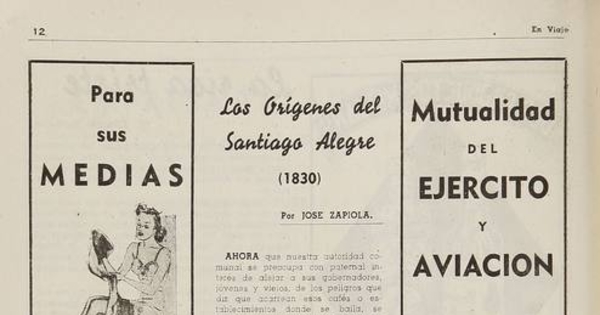 Los orígenes del Santiago alegre