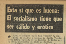 Esta sí que es buena: El socialismo tiene que ser cálido y erótico