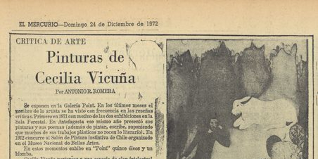 Pinturas de Cecilia Vicuña