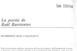 La Poesía de Raúl Barrientos