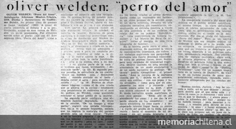 Oliver Welden: "Perro del Amor"