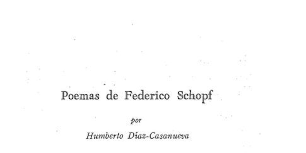 Poemas de Federico Schopf