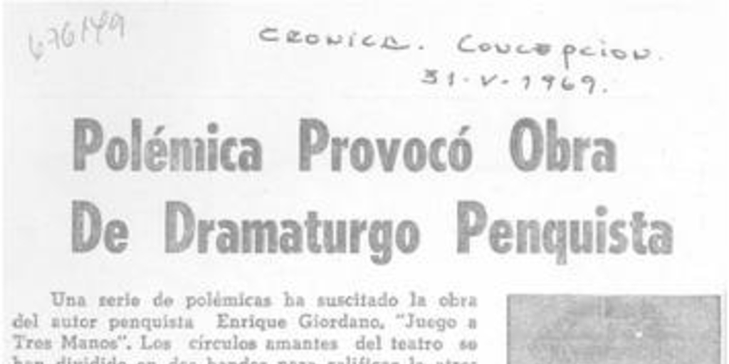 Polémica provocó obra de dramaturgo