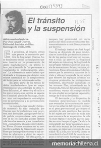 El tránsito y la suspensión