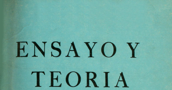 Ensayo y teoría literaria