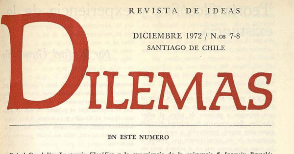 Revista Dilemas. Números 7-8, diciembre 1972