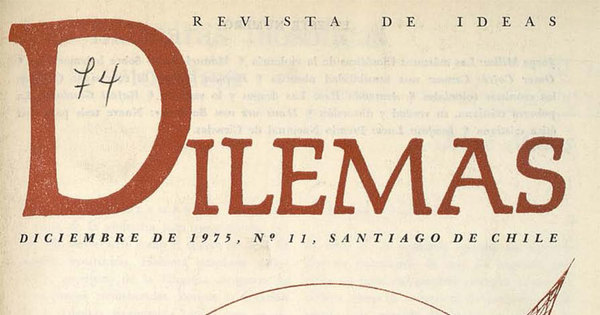 Revista Dilemas. Número 11, diciembre de 1975