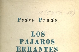 Portada de Los pájaros errantes de Pedro Prado, publicado por Cruz del Sur, 1942