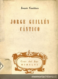 Portada de Jorge Guillén, Cántico de Joaquín Casalduero