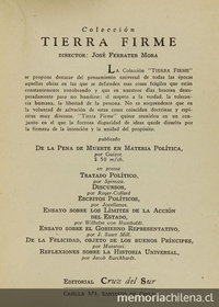 Presentación de la Colección Tierra Firme de la editorial Cruz del Sur en 1943.