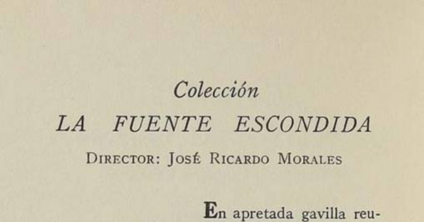 Anuncio de Colección La Fuente Escondida de la Editorial Cruz del Sur, 1946