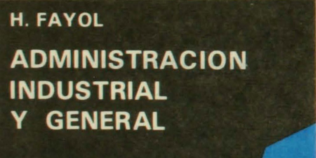 Portada de Administración industrial y general, 1971