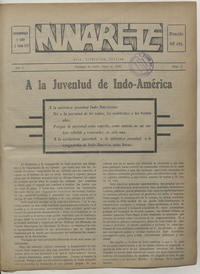 Minarete. Año 1, número 3, junio de 1930