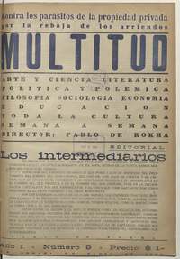 Multitud. Año 1, número 9, primera semana de marzo de 1939