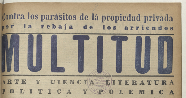 Multitud. Año 1, número 9, primera semana de marzo de 1939