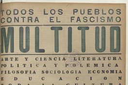 Multitud. Año 1, número 11, tercera semana de marzo de 1939