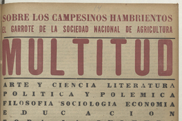 Multitud. Año 1, número 14, segunda semana de abril de 1939