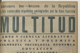 Multitud. Año 1, número 15, tercera semana de abril de 1939