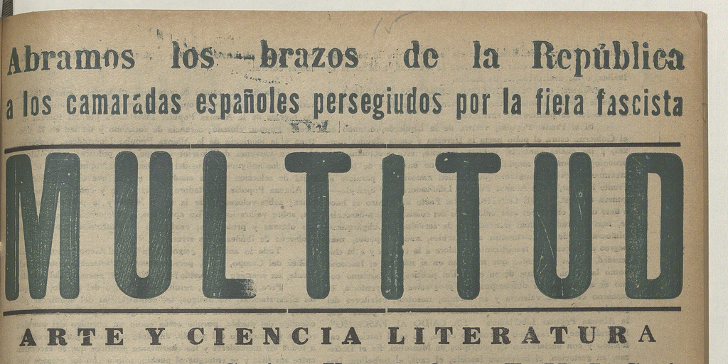 Multitud. Año 1, número 15, tercera semana de abril de 1939