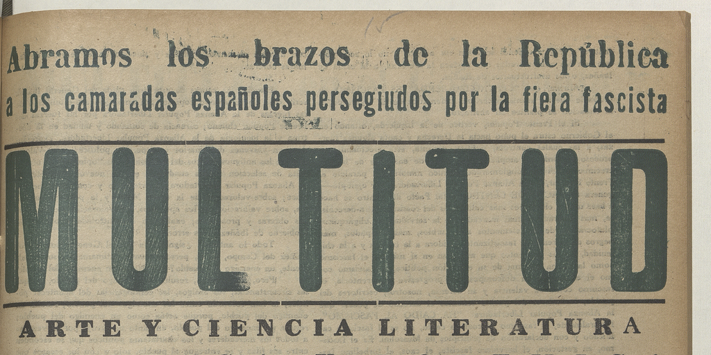 Multitud. Año 1, número 15, tercera semana de abril de 1939