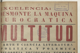 Multitud. Año 1, número 17, abril de 1939