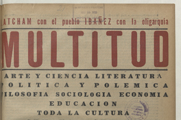 Multitud. Año 1, número 21, 27 de mayo de 1939