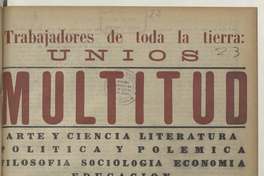 Multitud. Año 1, número 23, 10 de junio de 1939