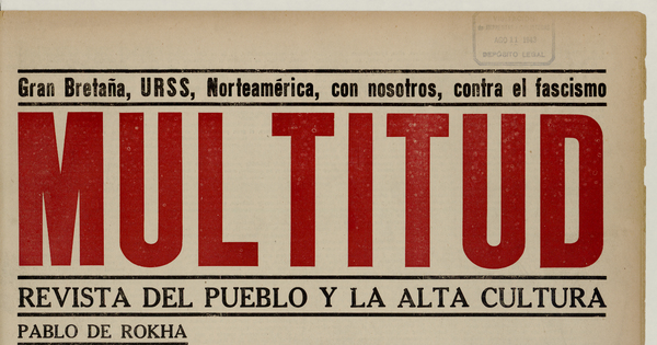 Multitud: año 5, número 41, 7 de agosto de 1943