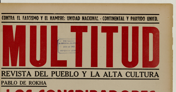 Multitud. Año 5, número 42, 14 de agosto de 1943