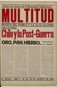 Multitud. Año 5, número 44, 28 de agosto de 1943