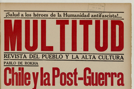 Multitud. Año 5, número 44, 28 de agosto de 1943