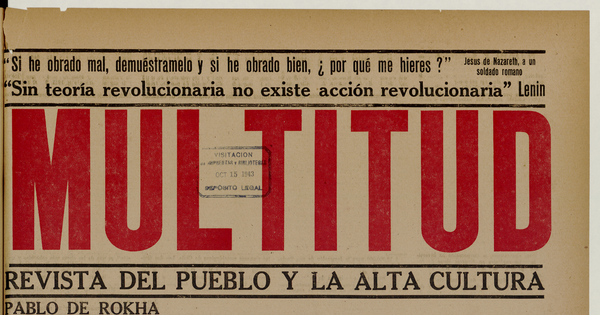 Multitud. Año 5, número 50, 9 de octubre de 1943