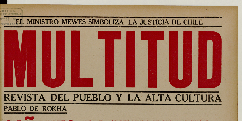 Multitud. Año 5, número 51, 16 de octubre de 1943