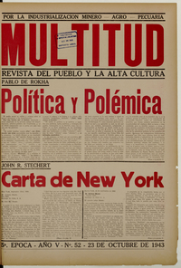 Multitud. Año 5, número 52, 23 de octubre de 1943