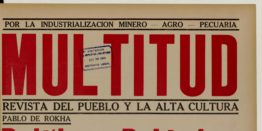 Multitud. Año 5, número 52, 23 de octubre de 1943