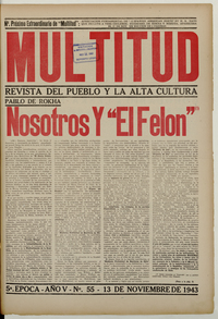 Multitud. Año 5, número 55, 13 de noviembre  de 1943