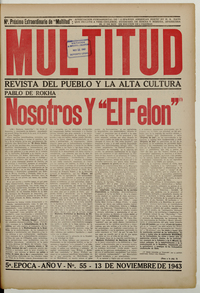 Multitud. Año 5, número 55, 13 de noviembre  de 1943