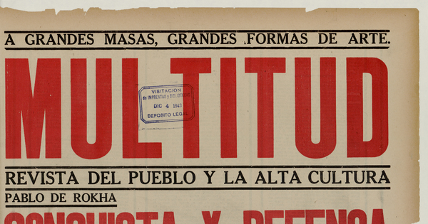 Multitud. Año 5, números 56, 57, 58, 59, 60, 27 de noviembre de 1943