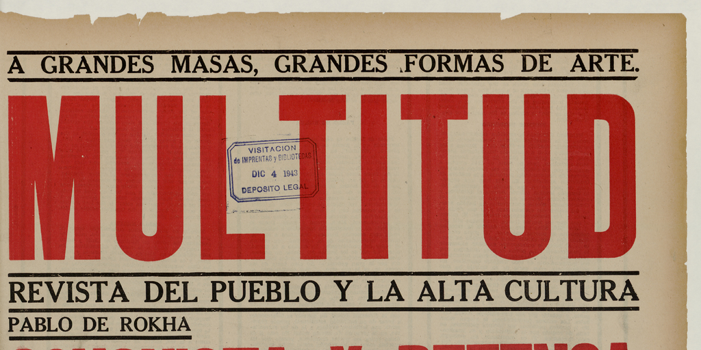 Multitud. Año 5, números 56, 57, 58, 59, 60, 27 de noviembre de 1943