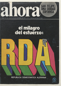 Portada de Ahora. Año 1, número 33, 30 de noviembre de 1971