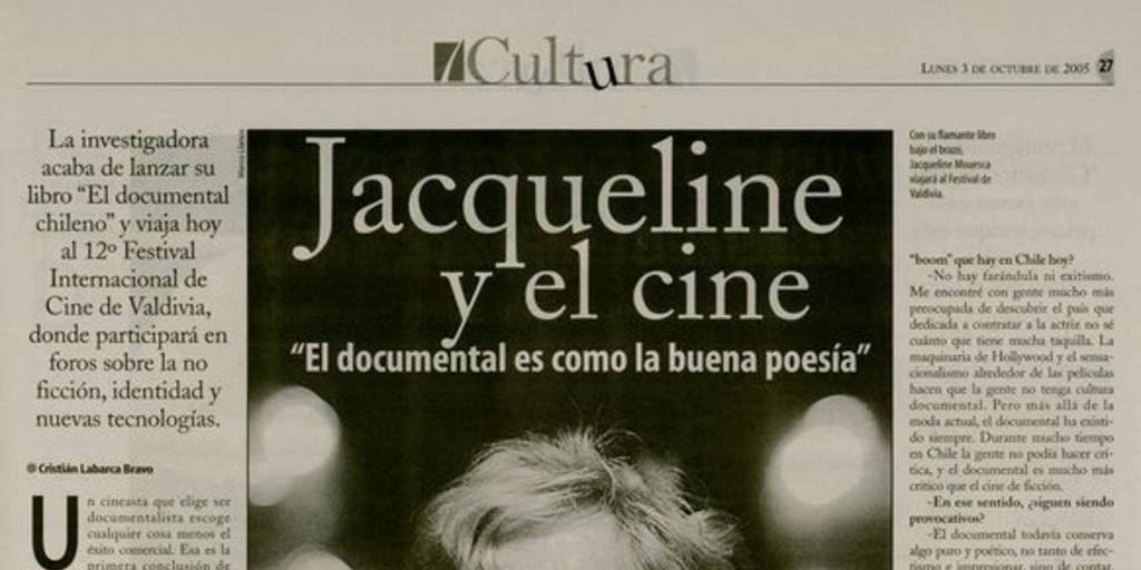 Jacqueline y el cine