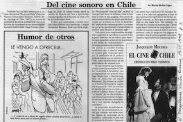 Del cine sonoro en Chile