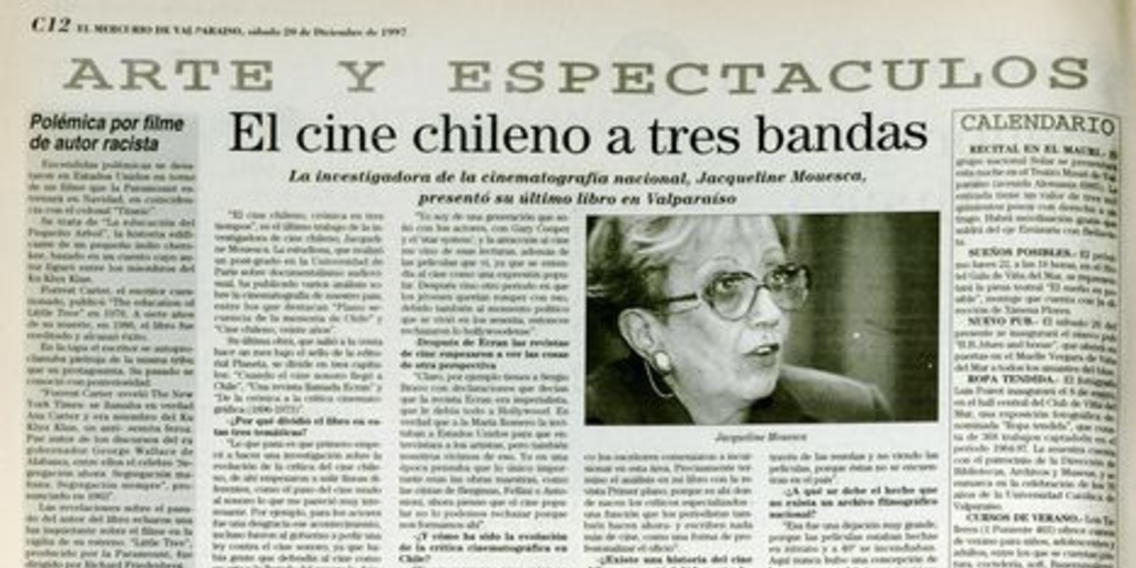  El cine chileno a tres bandas