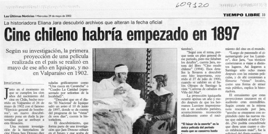 Cine chileno habría empezado en 1897