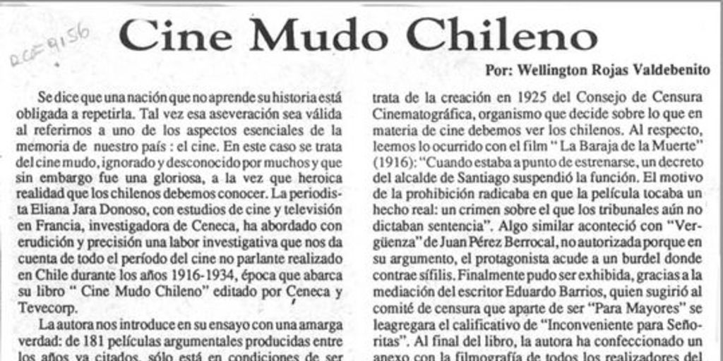 Cine mudo chileno