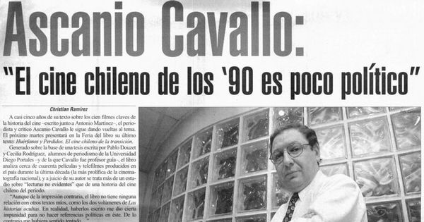 El cine chileno de los '90 es poco político