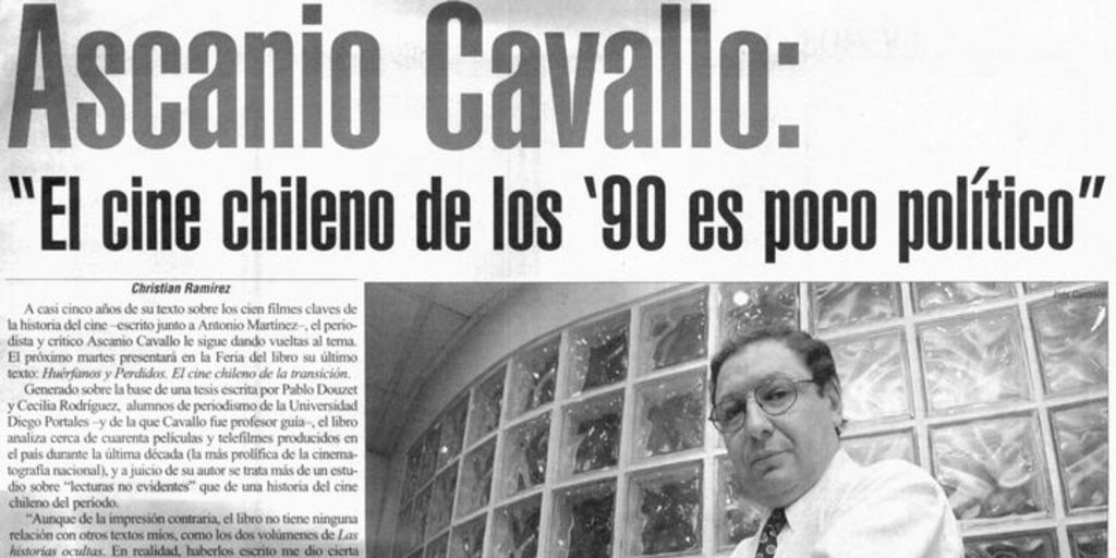 El cine chileno de los '90 es poco político